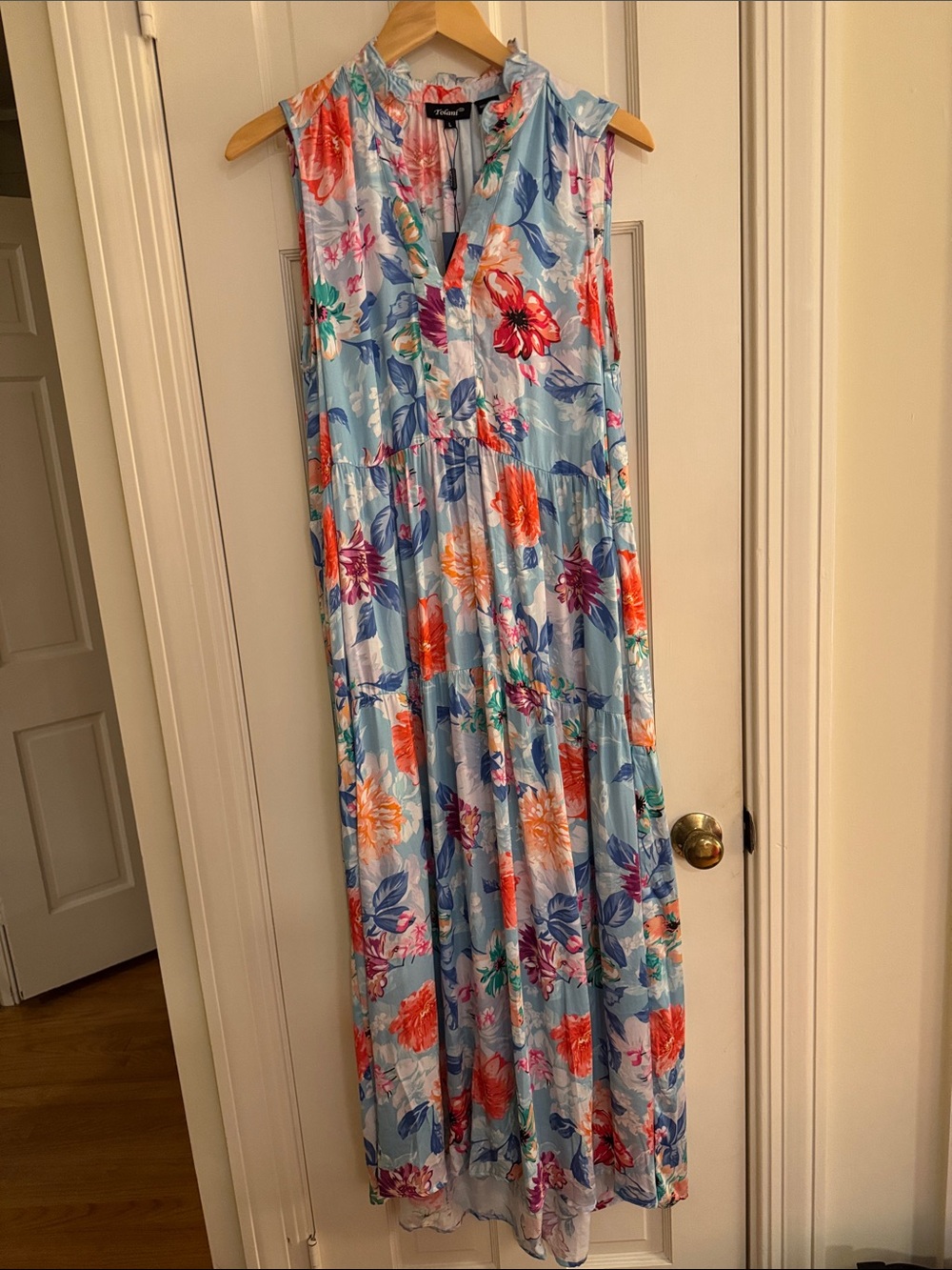 Tolani Chambray Maxi Dress